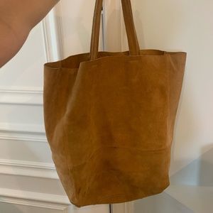 Brown Suede Tote